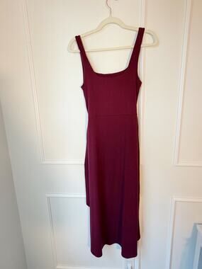 Quince Burgundy Knit Wrap Dress Size S